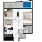 SAMANA Barari Twin Towers - 1 BEDROOM WITH POOL